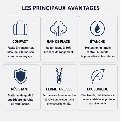 Sac de Compression Sous Vide – Grand Format Voyage